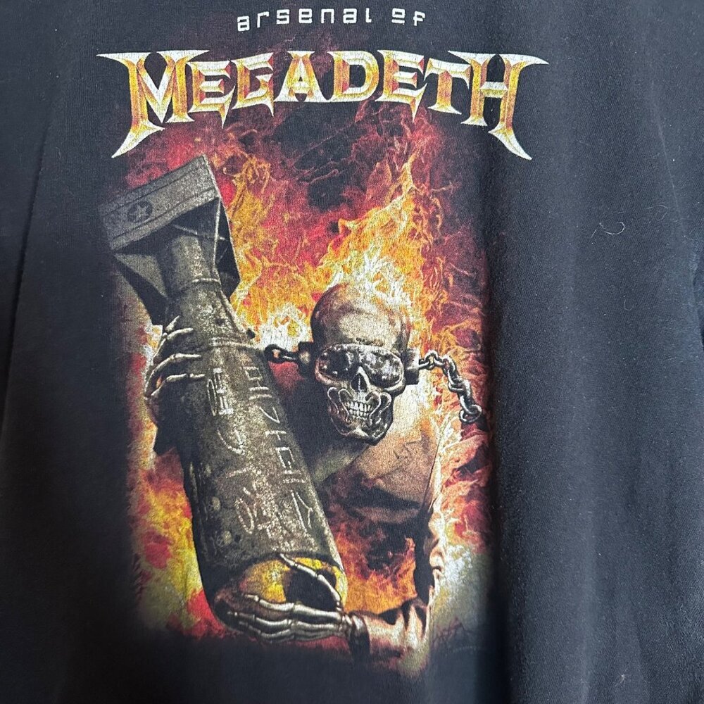 Megadeth‎ Jerzees band t-shirt black graphic print Sz L